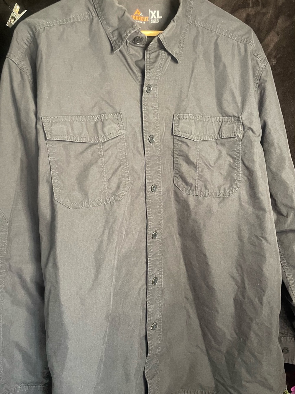 Ridgecut Men's Dark Gray Workshirt Size-XL